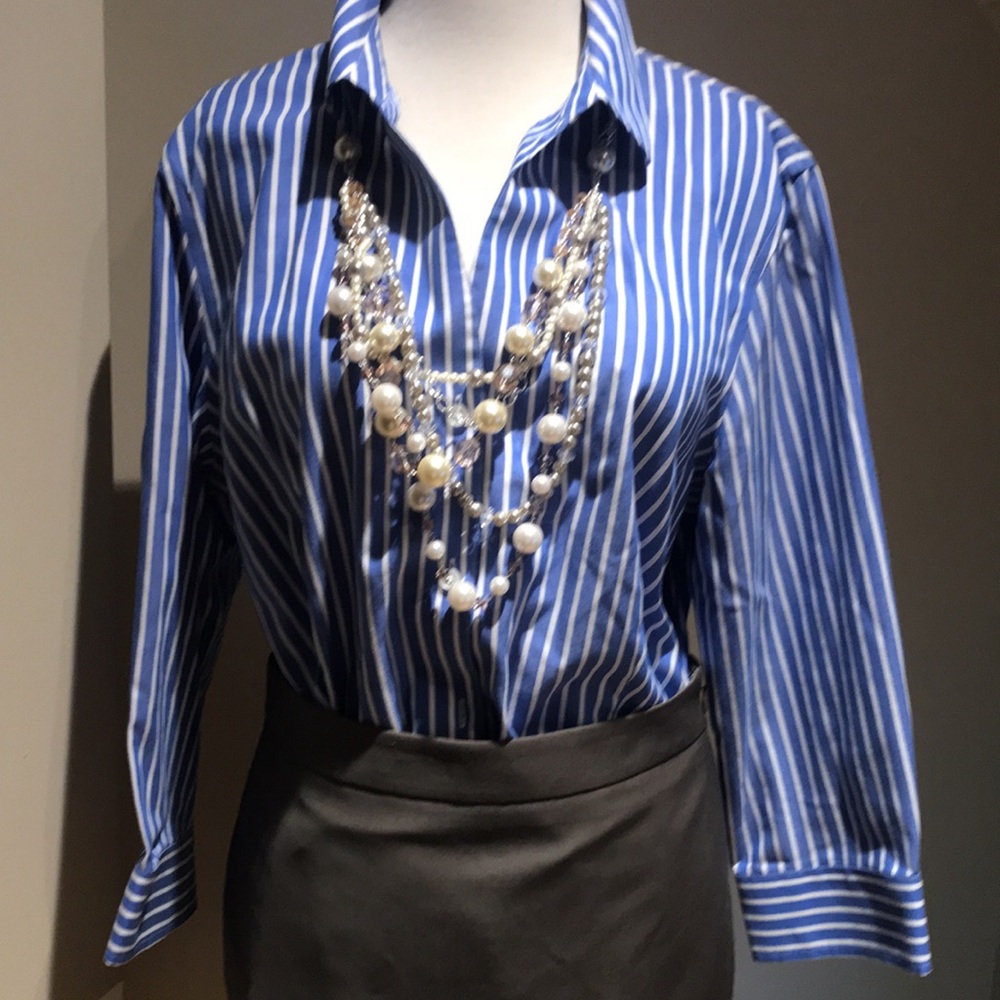 Jones New York stripped shirt